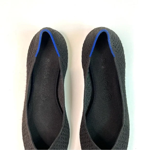 Rothy's The Point Retired Honeycomb Flats in Black Size 11 - Picture 3 of 13